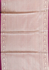 Magenta Kadwa Pure Silk Banarasi Saree with Blouse Piece - Adi Akshoy & Co.