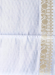 Light Grey Pastel Banarasi Silk Saree With Blouse Piece - Adi Akshoy & Co.