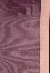 Purple Kora Silk Saree With Blouse Piece - Adi Akshoy & Co.