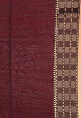 Maroon Handloom Saree With Blouse Piece - Adi Akshoy & Co.
