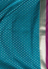 Magenta Kanjivaram Silk Saree With Blouse Piece - Adi Akshoy & Co.