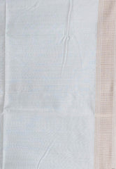 Off White Sico Handloom Saree With Blouse Piece - Adi Akshoy & Co.