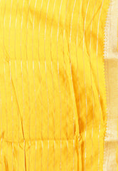 Yellow Katan Silk Saree With Blouse Piece - Adi Akshoy & Co.