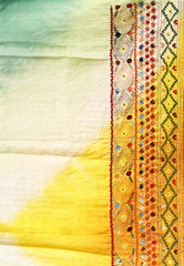 Shaded Colour Pure Tussar Silk Kantha Saree With Blouse Piece - Adi Akshoy & Co.