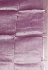 Purple Tussar Silk Saree with Blouse Piece - Adi Akshoy & Co.