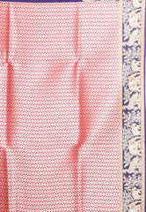 Purple Kani Silk Saree With Blouse Piece - Adi Akshoy & Co.