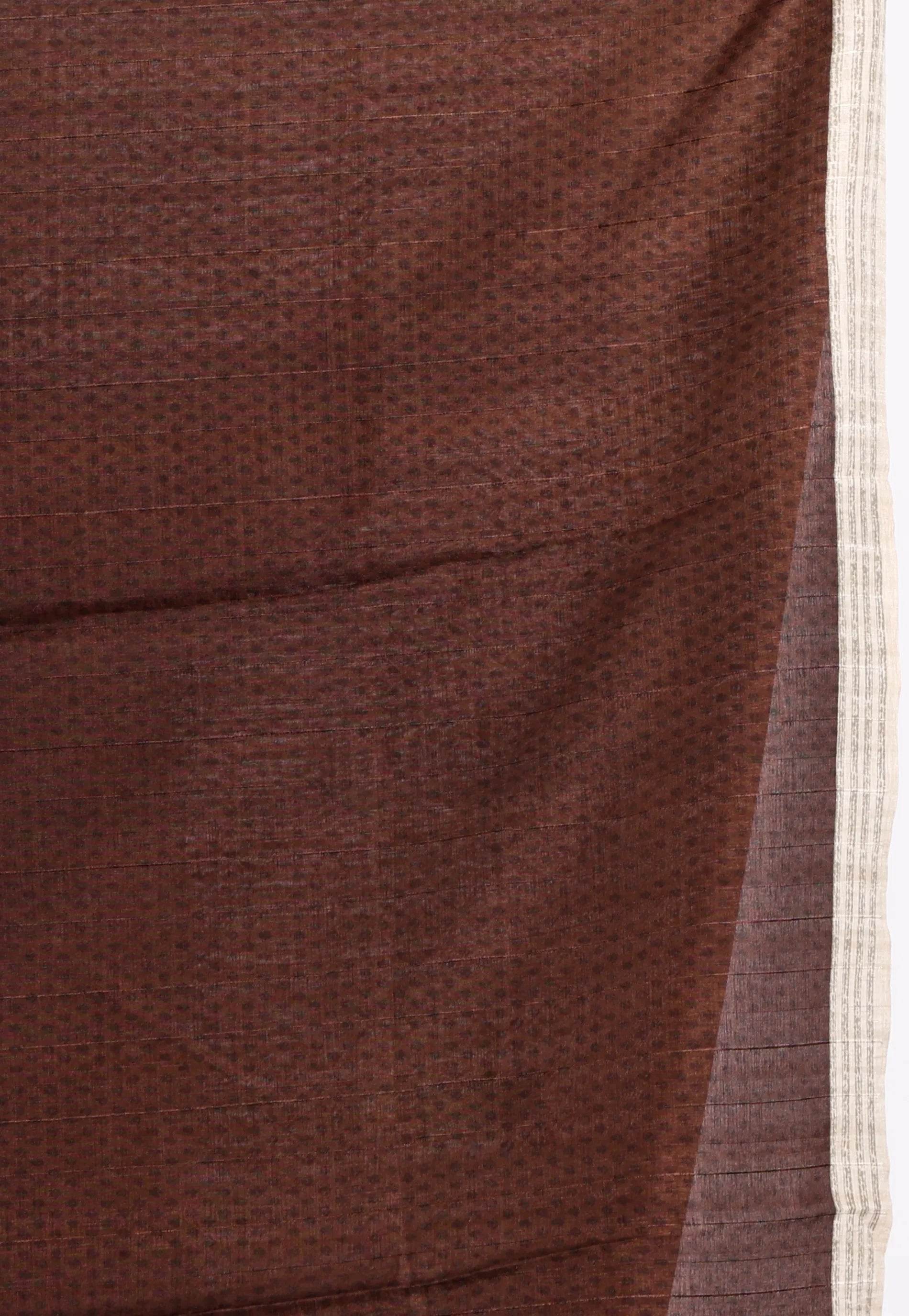 Tussar Colour Tussar Silk with Embroidery work Saree with Blouse Piece - Adi Akshoy & Co.