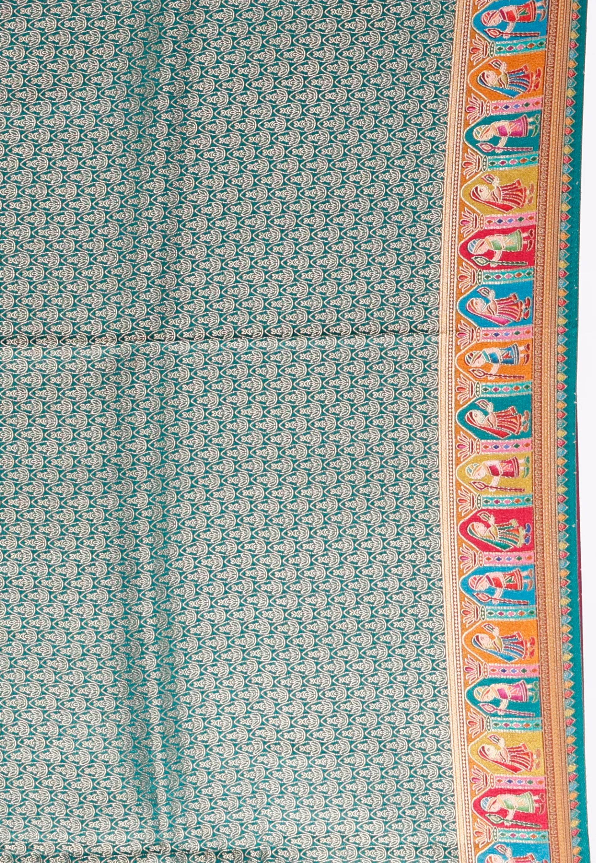 Maroon Kani Silk Saree With Blouse Piece - Adi Akshoy & Co.