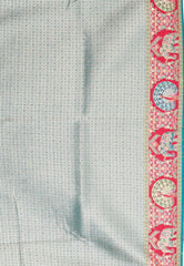 Red Kani Silk Saree With Blouse Piece - Adi Akshoy & Co.