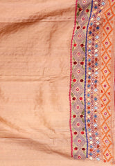 Shaded Colour Pure Tussar Silk Kantha Saree With Blouse Piece - Adi Akshoy & Co.