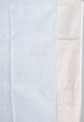 White Sico Handloom Saree With Blouse Piece - Adi Akshoy & Co.