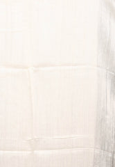 White Matka Handloom Pure Silk Saree With Blouse Piece - Adi Akshoy & Co.
