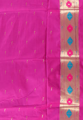 Feroza Blue Katan Silk Saree With Blouse Piece - Adi Akshoy & Co.