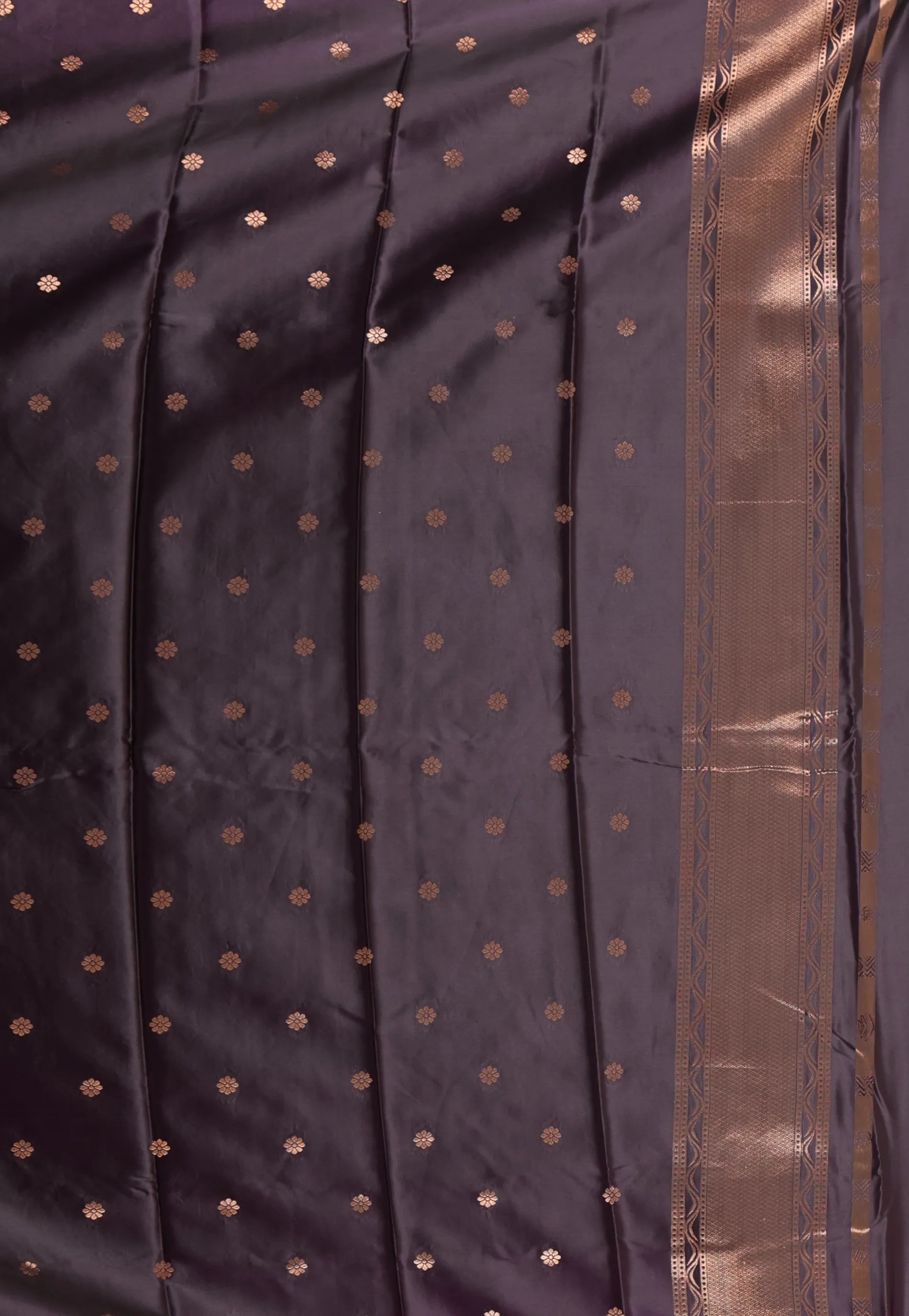 Deep Maroon Mashru Silk Saree with Blouse Piece - Adi Akshoy & Co.