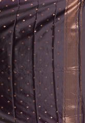 Deep Maroon Mashru Silk Saree with Blouse Piece - Adi Akshoy & Co.