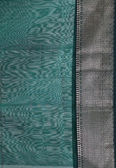 Bottle Green Sico Handloom Saree With Blouse Piece - Adi Akshoy & Co.