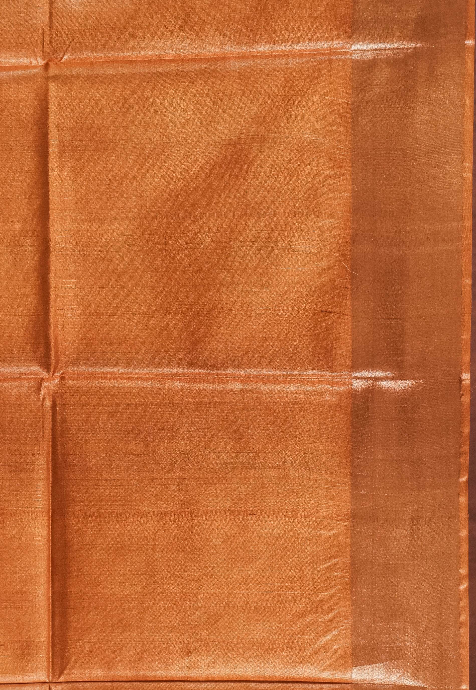 Brown Base Tussar Pure Silk Saree with Blouse Piece - Adi Akshoy & Co.