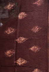 Rust Tussar Pure Silk Saree with Blouse Piece - Adi Akshoy & Co.