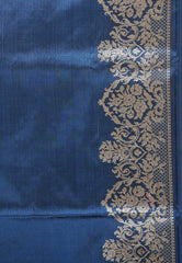 Turquoise Blue Minakari Kadwa Pure Silk Banarasi Saree with Blouse Piece - Adi Akshoy & Co.
