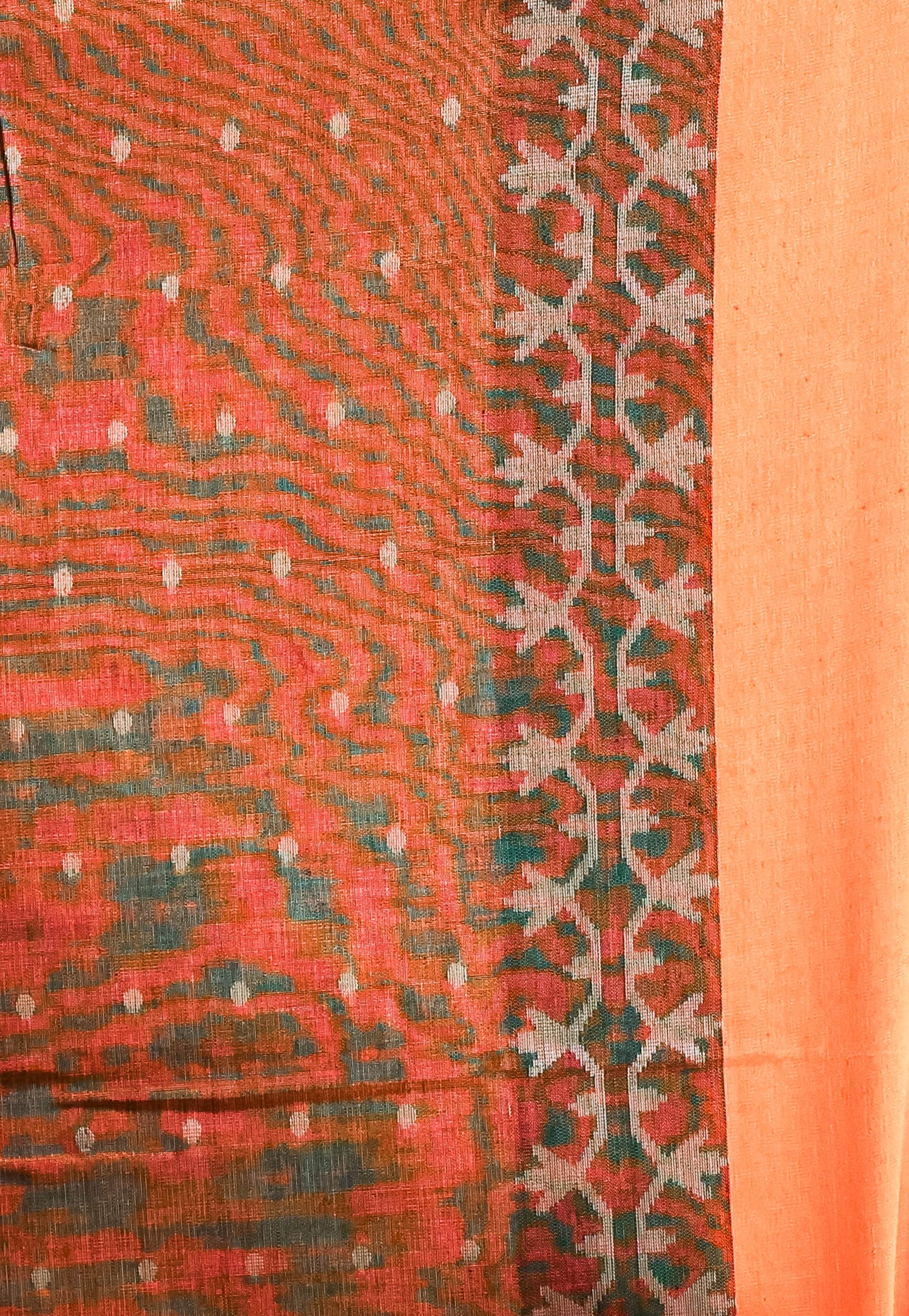 Magenta Handloom Saree With Blouse Piece - Adi Akshoy & Co.