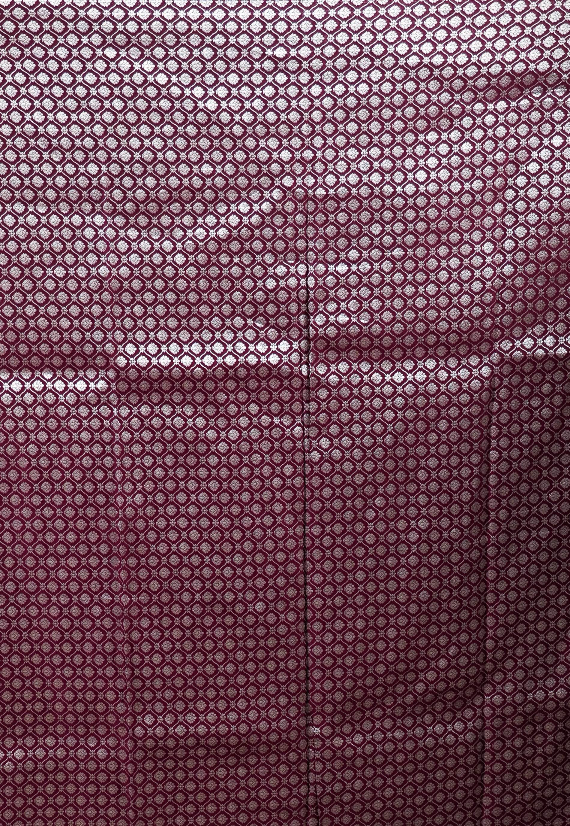 Purple Mashru Silk Saree with Blouse Piece - Adi Akshoy & Co.