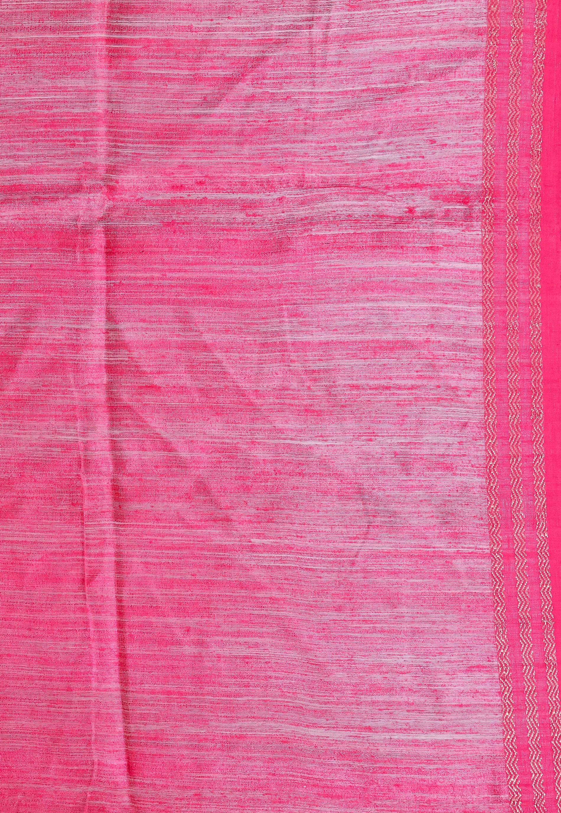 Yellow Matka Handloom Saree With Blouse Piece - Adi Akshoy & Co.