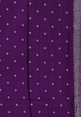 Purple Mashru Silk Saree with Blouse Piece - Adi Akshoy & Co.