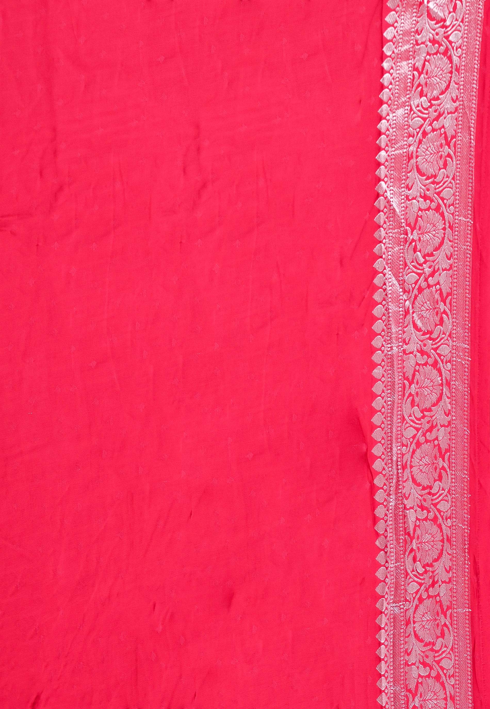 Rani Pink Mashru Silk Saree with Blouse Piece - Adi Akshoy & Co.