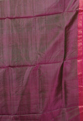 Grey Katan Pure Silk Saree With Blouse Piece - Adi Akshoy & Co.