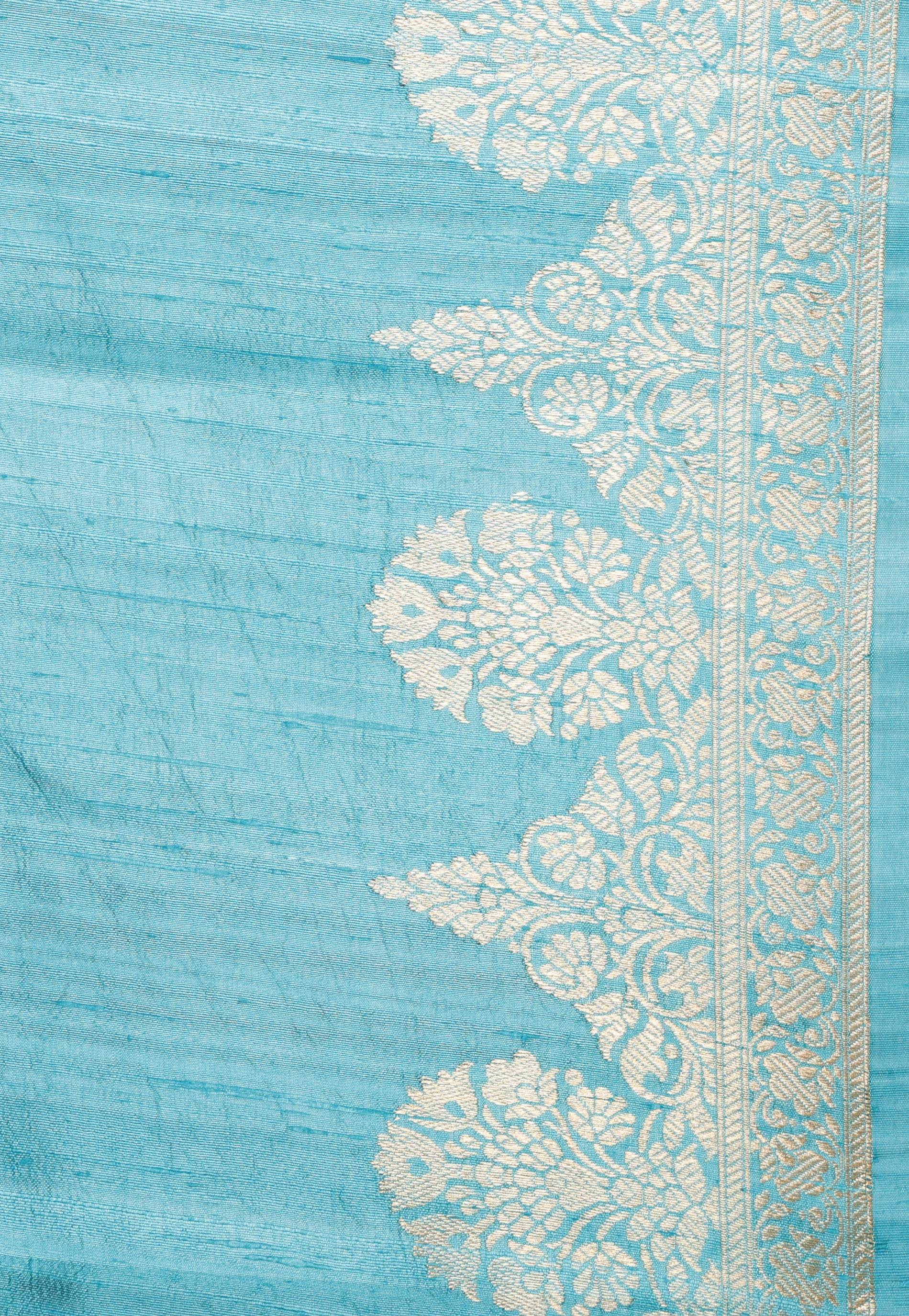 Pink Tussar Pure Silk Saree with Blouse Piece - Adi Akshoy & Co.