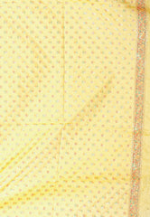 Lemon Yellow Kani Silk Saree With Blouse Piece - Adi Akshoy & Co.