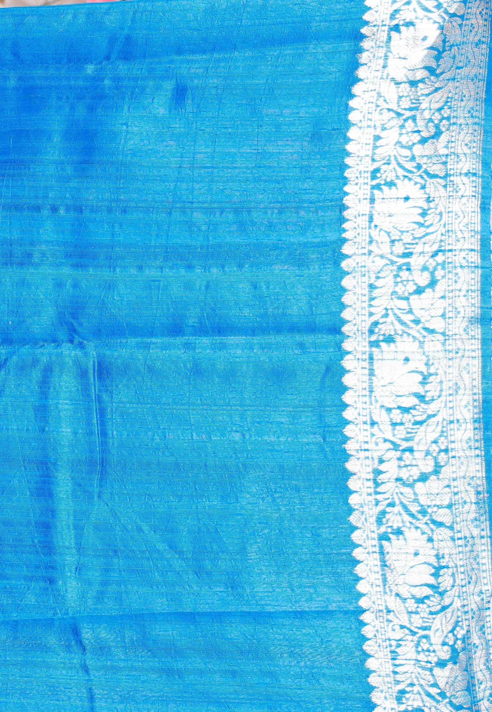 Magenta Tussar Pure Silk Saree with Blouse Piece - Adi Akshoy & Co.