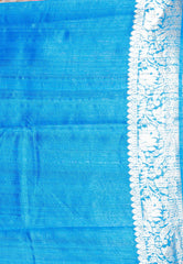 Magenta Tussar Pure Silk Saree with Blouse Piece - Adi Akshoy & Co.