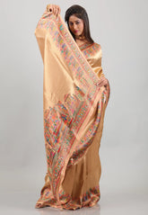 Golden Kani Silk Saree With Blouse Piece - Adi Akshoy & Co.