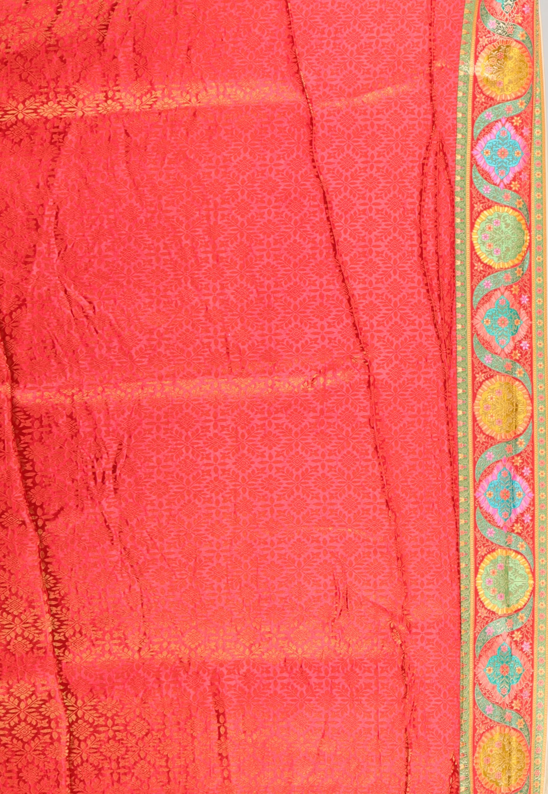 Beige Kani Silk Saree With Blouse Piece - Adi Akshoy & Co.
