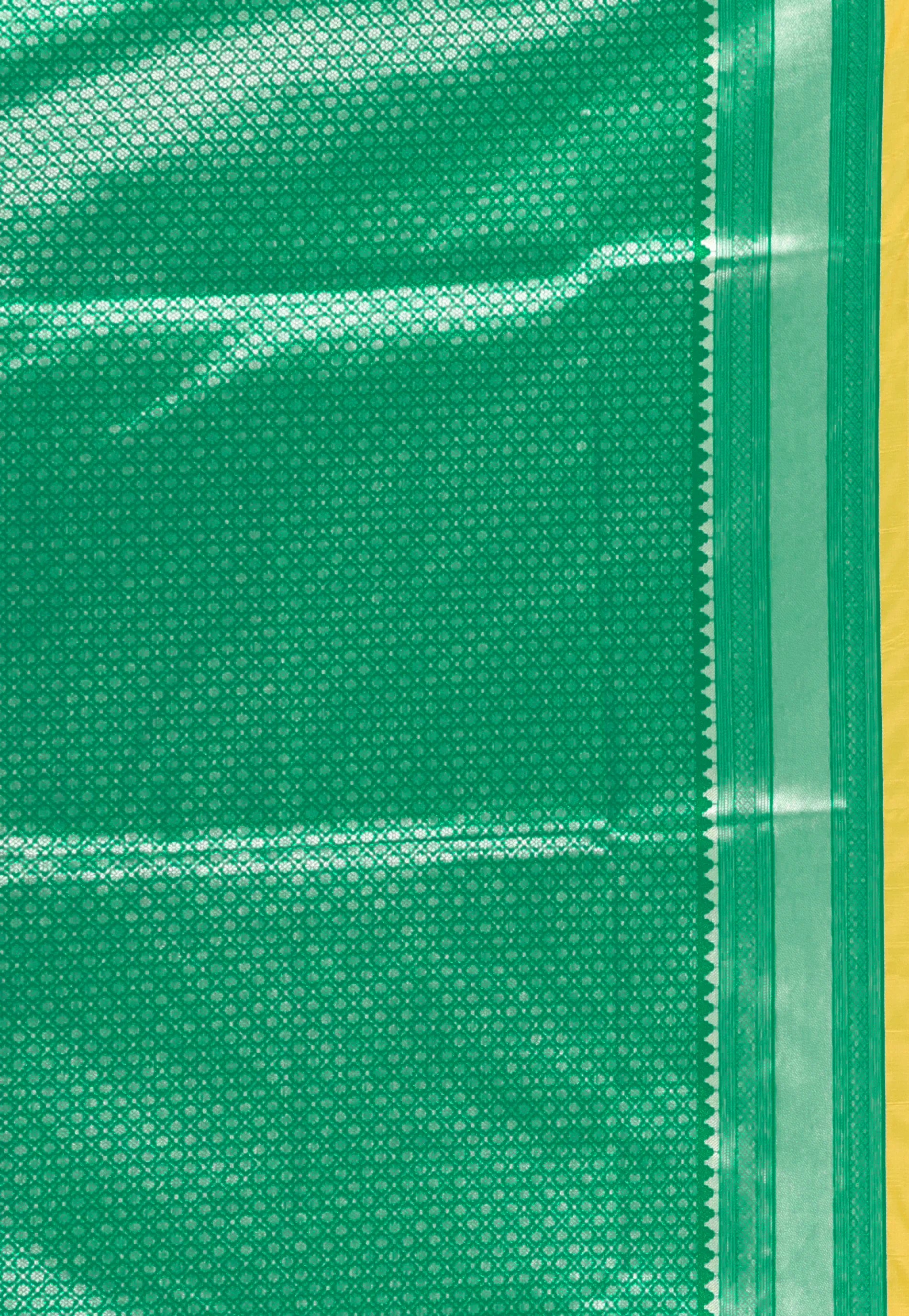 Olive with Green Border Katan Silk Saree With Blouse Piece – Adi Akshoy & Co.