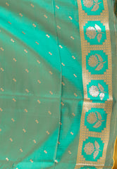 Yellow Mashru Silk Saree with Blouse Piece - Adi Akshoy & Co.