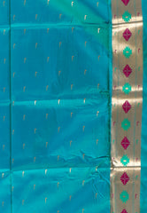 Magenta with Zari work Katan Silk Saree With Blouse Piece - Adi Akshoy & Co.