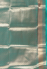 Purple with Ramma Green Border with Zari work Katan Silk Saree With Blouse Piece