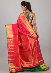 Rani Pure Kanjivaram Silk Saree With Blouse Piece - Adi Akshoy & Co.