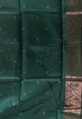 Red with Rama Green Border Ikkat Silk Saree With Blouse Piece - Adi Akshoy & Co.