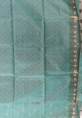 White Baluchari Silk Saree with Blouse Piece - Adi Akshoy & Co.