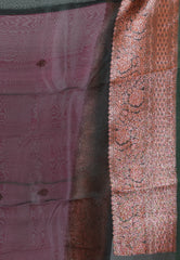 Rani Pure Kora Silk Saree With Blouse Piece - Adi Akshoy & Co.