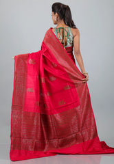 Rani Pure Tussar Silk Saree with Blouse Piece - Adi Akshoy & Co.