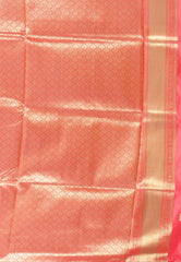 Cream colour with Red Border Katan Silk Saree With Blouse Piece - Adi Akshoy & Co.