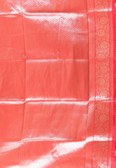 Off White with Red Border Katan Silk Saree With Blouse Piece - Adi Akshoy & Co.