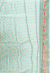 Pesta Green Kani Silk Saree With Blouse Piece - Adi Akshoy & Co.