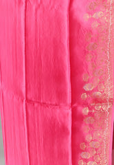 Rani Pink Mashru Silk Saree with Blouse Piece - Adi Akshoy & Co.