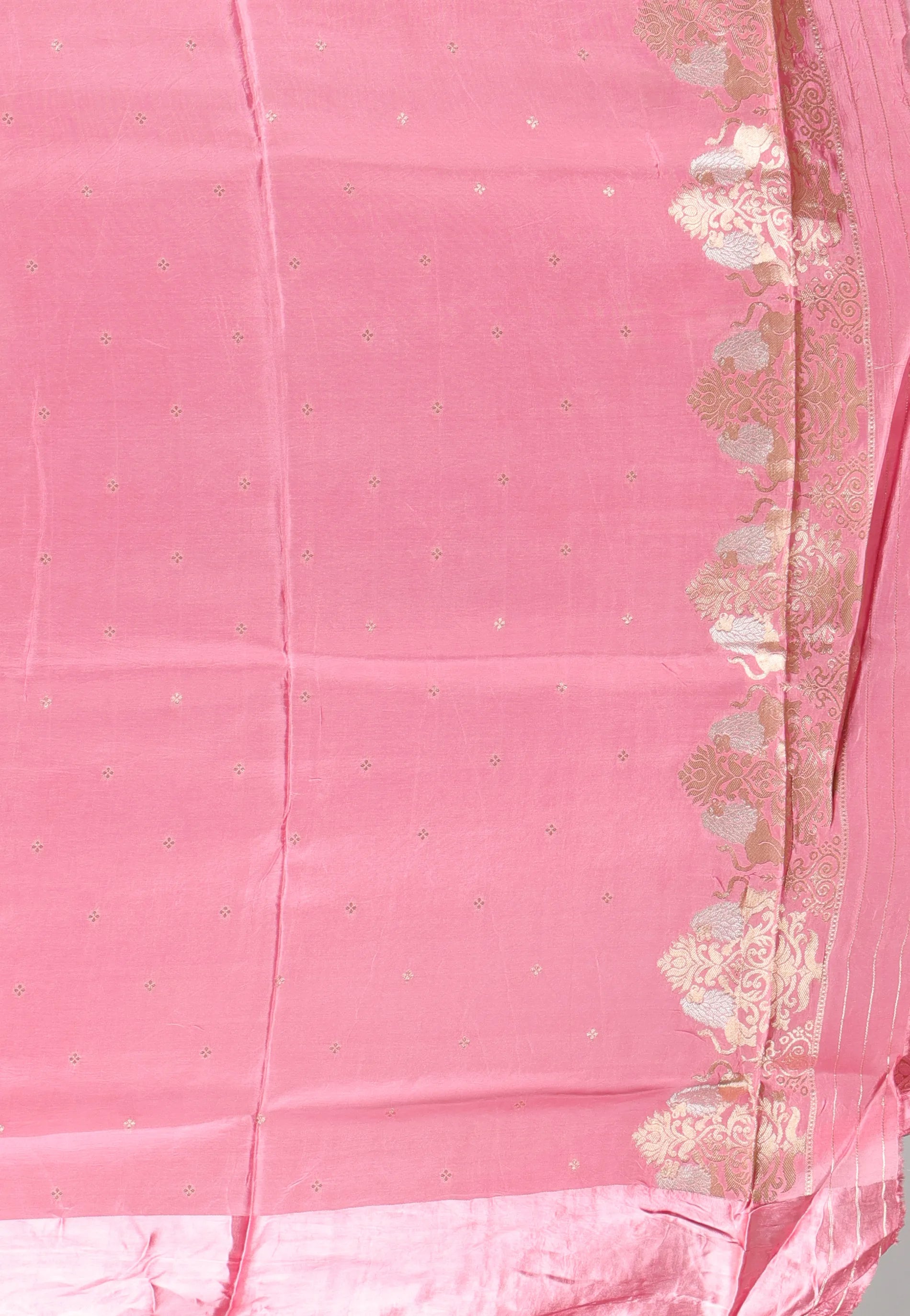 Pink Mashru Silk Saree with Blouse Piece - Adi Akshoy & Co.