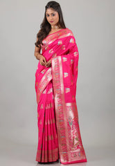 Rani Baluchari Silk Saree with Blouse Piece - Adi Akshoy & Co.